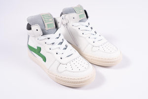 Rondinella halfhoge witte sneaker met accenten