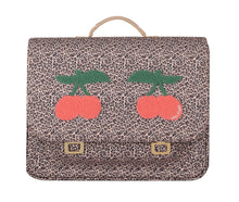 jeune premier leopard cherry boekentas midi