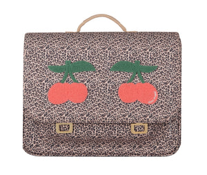 jeune premier leopard cherry boekentas midi