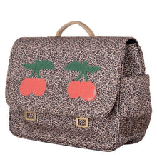 jeune premier leopard cherry boekentas midi