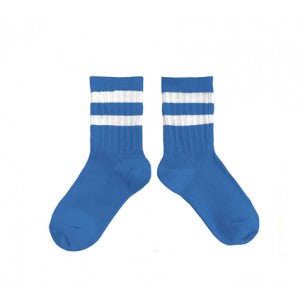 collégien kousen met streepjes cobalt